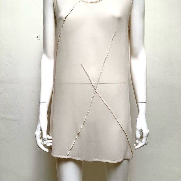 Sheer Sheath Silk Rayon Mini Skirt Medium - Picture 2 of 6